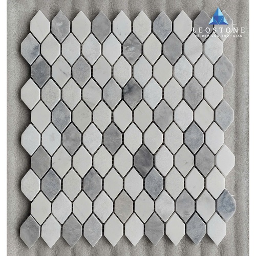 ĐÁ MOSAIC KIM CƯƠNG PHỐI TRẮNG - XÁM ĐẬM