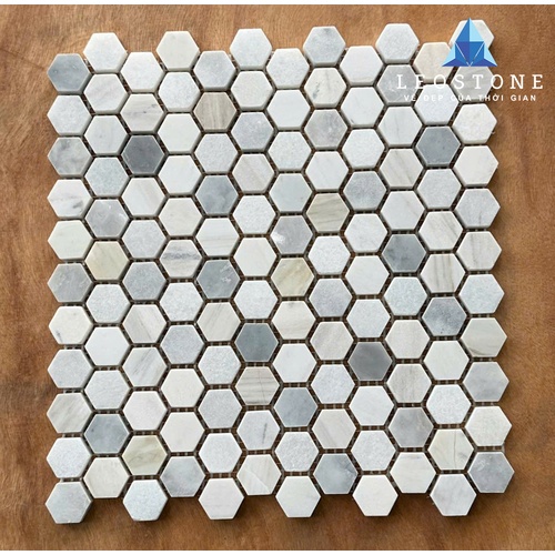 ĐÁ MOSAIC LỤC GIÁC CẨM THẠCH CALACATTA 