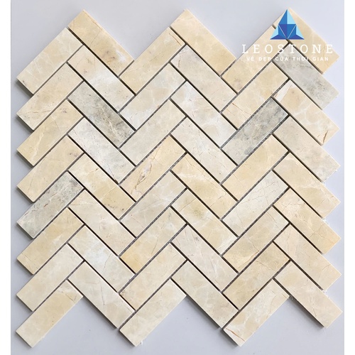 ĐÁ MOSAIC XƯƠNG CÁ VÀNG NHẠT