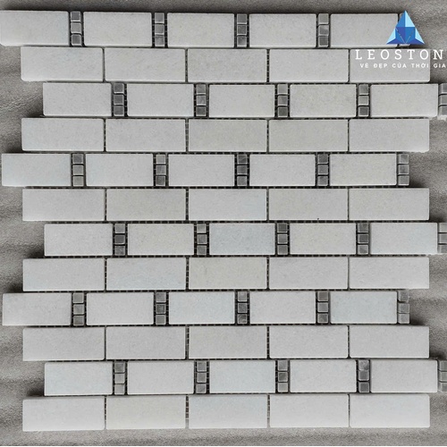 ĐÁ MOSAIC CHỮ NHẬT PHỐI 3 VIÊN XÁM