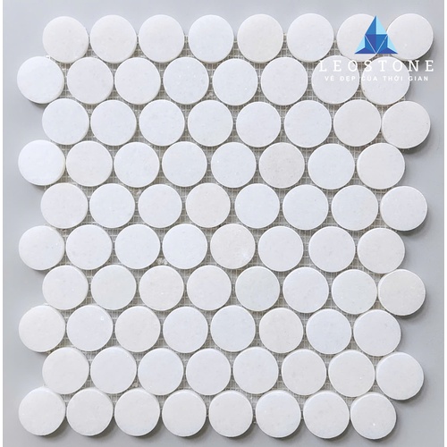 ĐÁ MOSAIC BI TRÒN TRẮNG