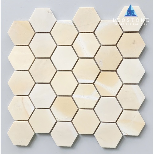 ĐÁ MOSAIC LỤC GIÁC VÀNG CHANH