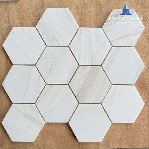 ĐÁ MOSAIC LỤC GIÁC MÀU TRẮNG