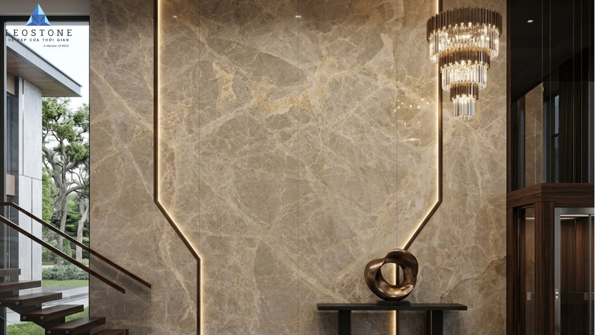 Không gian sử dụng đá tự nhiên