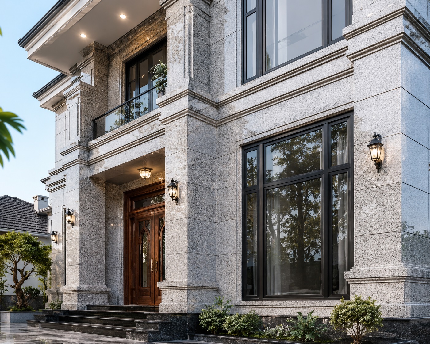 Hình ảnh đá Granite ốp mặt tiền biệt thự