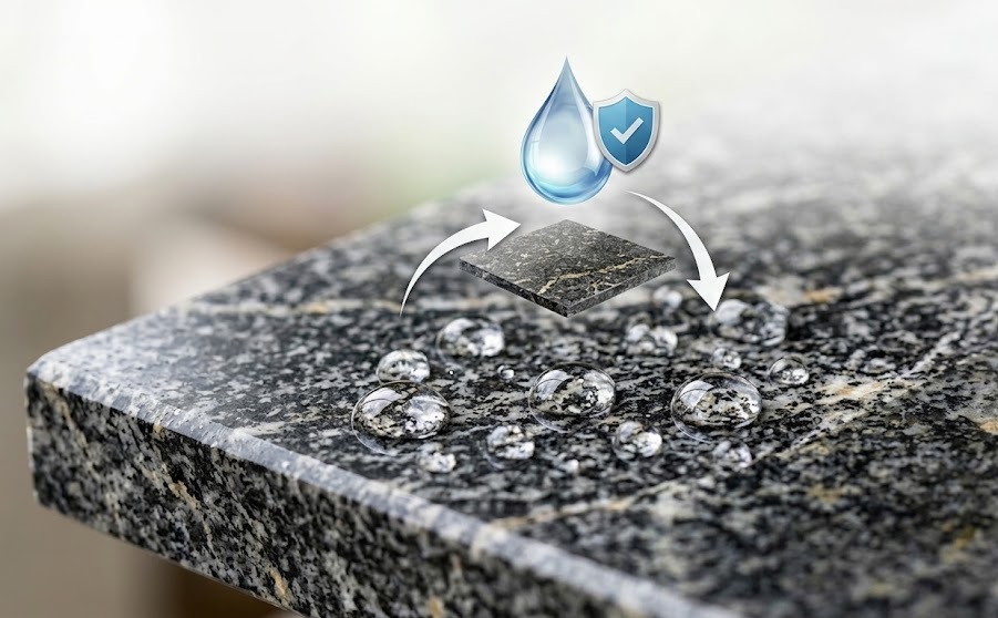 Thi công đá tự nhiên ốp mặt tiền phải đảm bảo được khả năng chống thấm tốt
