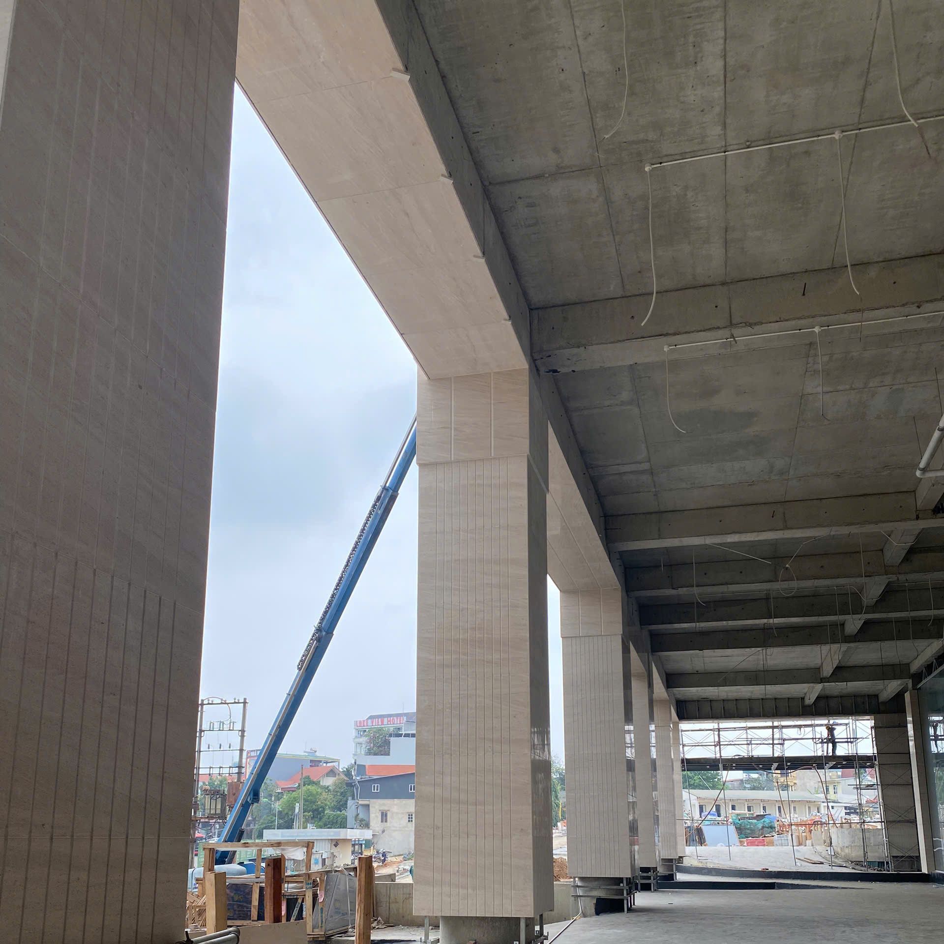 Hạng mục ốp cột đá Moca